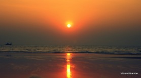 sunset on Velneshwar beach